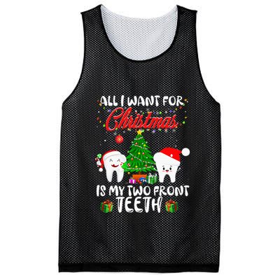 All I want for Christmas is My Two Front Teeth Funny Mesh Reversible Basketball Jersey Tank