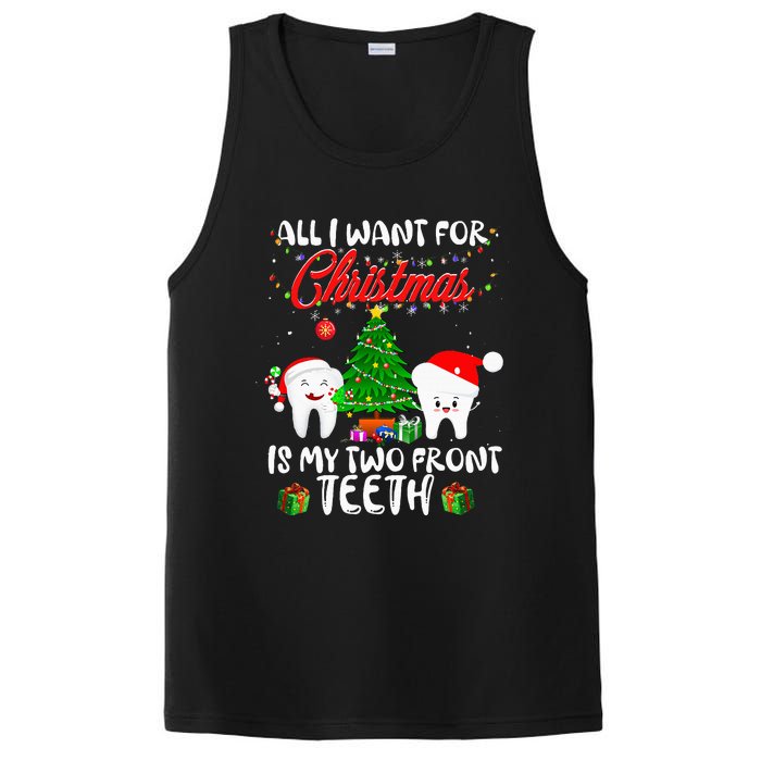 All I want for Christmas is My Two Front Teeth Funny PosiCharge Competitor Tank