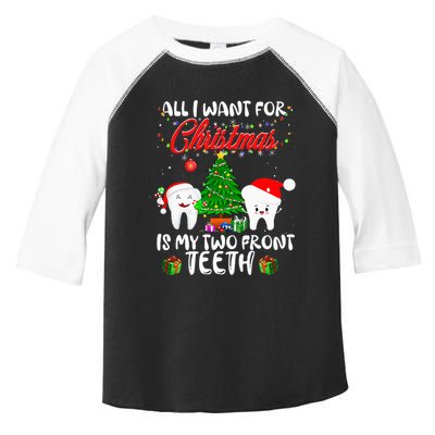All I want for Christmas is My Two Front Teeth Funny Toddler Fine Jersey T-Shirt