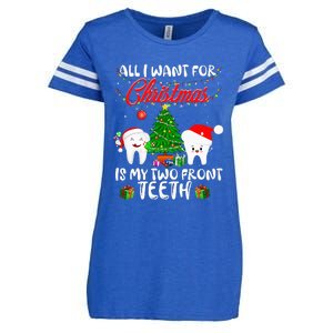 All I want for Christmas is My Two Front Teeth Funny Enza Ladies Jersey Football T-Shirt