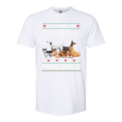 All I Want For Christmas Is More Dogs Ugly Xmas Sweater Gift Softstyle CVC T-Shirt