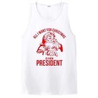 All I Want For Christmas Is A New President Funny Santa Xmas PosiCharge Competitor Tank