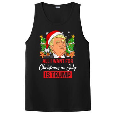 All I Want For Christmas In July Is Trump Funny Santa Summer PosiCharge Competitor Tank