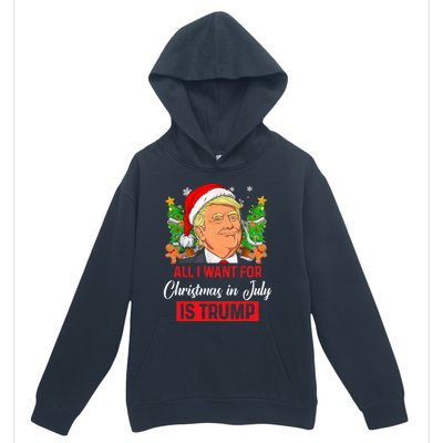 All I Want For Christmas In July Is Trump Funny Santa Summer Urban Pullover Hoodie