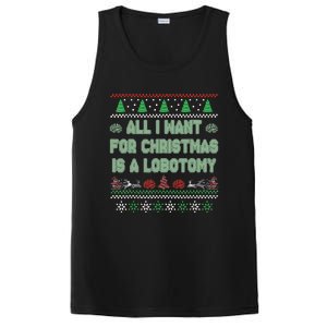 All I Want For Christmas Is A Lobotomy Ugly Christmas PosiCharge Competitor Tank