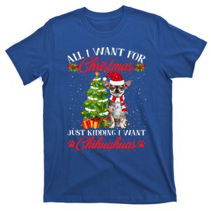 All I Want For Christmas Just Ding I Want Chihuahuas Funny Gift T-Shirt