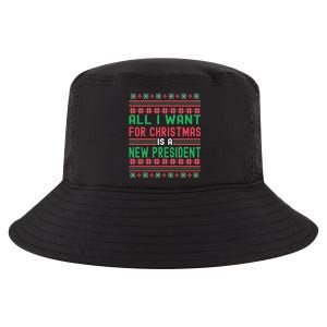 All I Want For Christmas Is A New President Xmas Sweater Cool Gift Cool Comfort Performance Bucket Hat