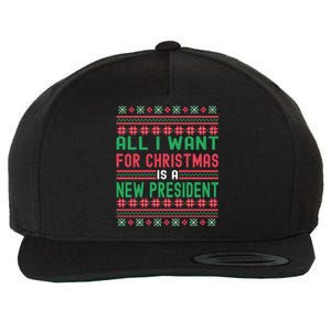 All I Want For Christmas Is A New President Xmas Sweater Cool Gift Wool Snapback Cap