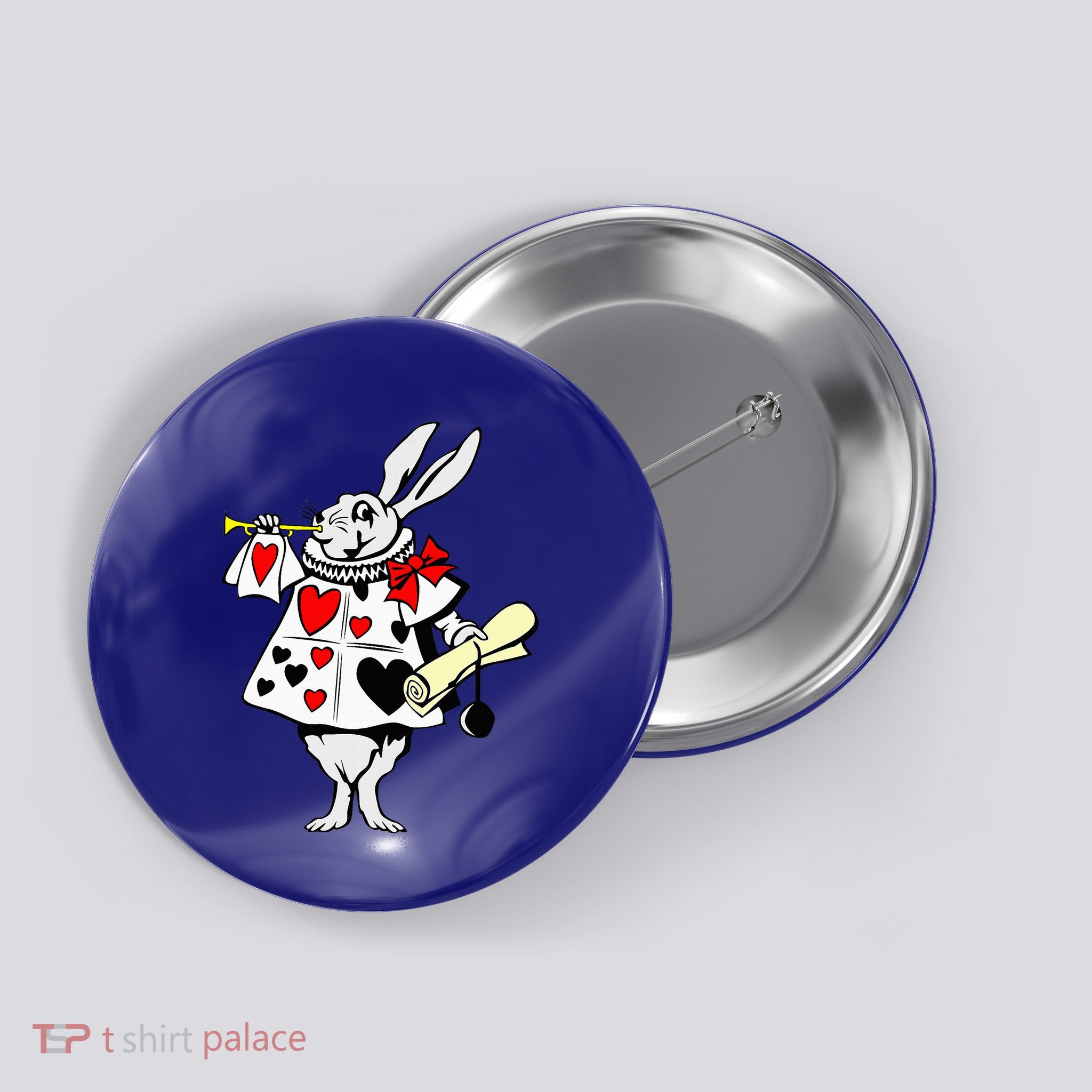 Alice In Wonderland Rabbit Easter Bunny Playing Music Button
