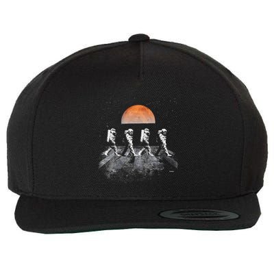 Astronauts In Walking In Space Occupy Mars Wool Snapback Cap