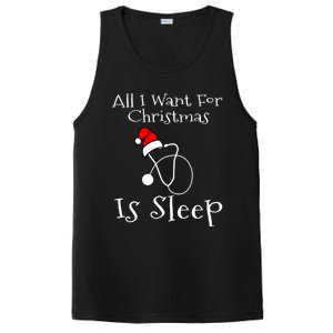 All I Want For Christmas Is Sleep Nurse Nursing Student Gift PosiCharge Competitor Tank