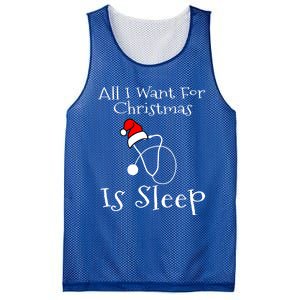 All I Want For Christmas Is Sleep Nurse Nursing Student Gift Mesh Reversible Basketball Jersey Tank