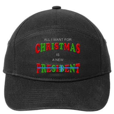 All I Want For Christmas Is A New President 7-Panel Snapback Hat