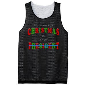 All I Want For Christmas Is A New President Mesh Reversible Basketball Jersey Tank