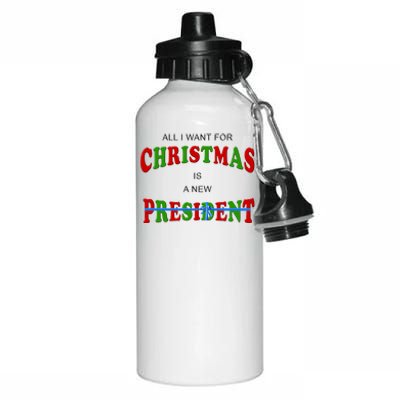 All I Want For Christmas Is A New President Aluminum Water Bottle