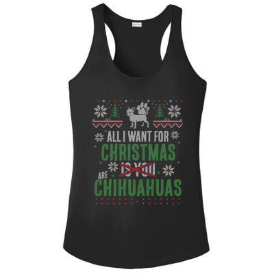 All I Want For Christmas Are Chihuahuas Gift Ladies PosiCharge Competitor Racerback Tank