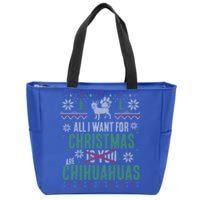 All I Want For Christmas Are Chihuahuas Gift Zip Tote Bag