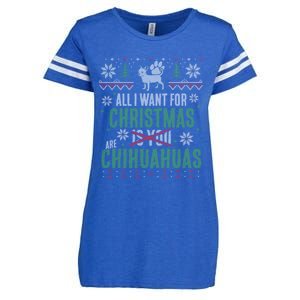 All I Want For Christmas Are Chihuahuas Gift Enza Ladies Jersey Football T-Shirt