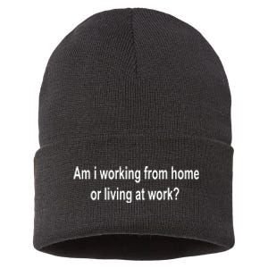 Am I Working From Home Or Living At Work Sustainable Knit Beanie