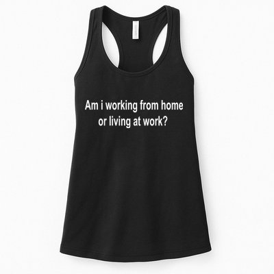 Am I Working From Home Or Living At Work Womens Tank Top