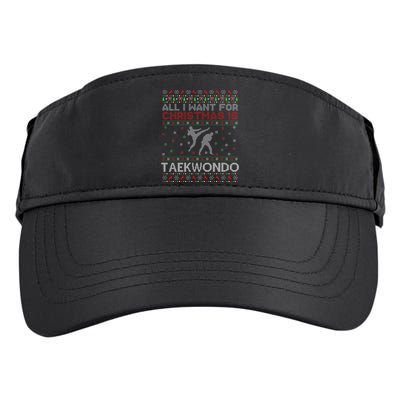 All I Want For Christmas Is Ugly Taekwondo Christmas Adult Drive Performance Visor