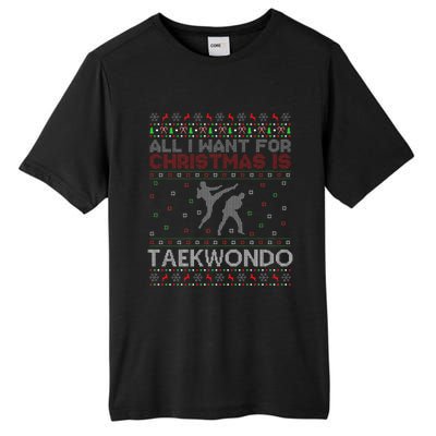 All I Want For Christmas Is Ugly Taekwondo Christmas Tall Fusion ChromaSoft Performance T-Shirt