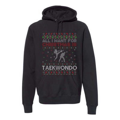 All I Want For Christmas Is Ugly Taekwondo Christmas Premium Hoodie