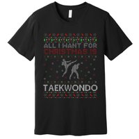 All I Want For Christmas Is Ugly Taekwondo Christmas Premium T-Shirt