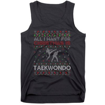 All I Want For Christmas Is Ugly Taekwondo Christmas Tank Top