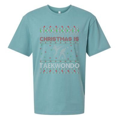 All I Want For Christmas Is Ugly Taekwondo Christmas Sueded Cloud Jersey T-Shirt