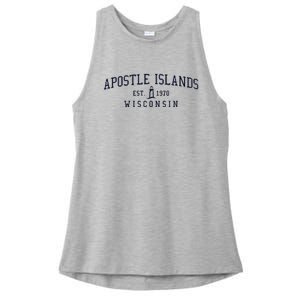 Apostle Islands Wisconsin Ladies PosiCharge Tri-Blend Wicking Tank