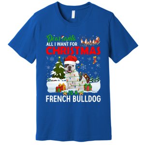 All I Want For Christmas Is A French Bulldog Family Pajamas Gift Premium T-Shirt