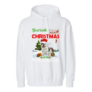 All I Want For Christmas Is A French Bulldog Family Pajamas Gift Garment-Dyed Fleece Hoodie