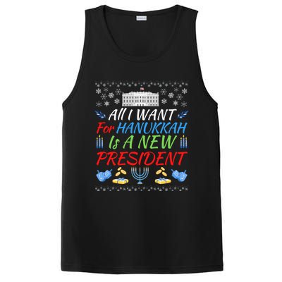 All I Want For Hanukkah Is A New President Fun Xmas Sweater Gift PosiCharge Competitor Tank