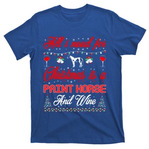 All I Want For Christmas Paint Horse And Wine Gift T-Shirt