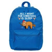 All I Want For Christmas Is Sleep Sloth Lazy Animal Costume Gift 16 in Basic Backpack