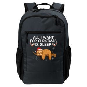 All I Want For Christmas Is Sleep Sloth Lazy Animal Costume Gift Daily Commute Backpack