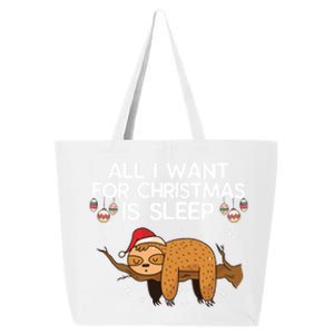 All I Want For Christmas Is Sleep Sloth Lazy Animal Costume Gift 25L Jumbo Tote