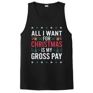 All I Want For Christmas Is My Gross Pay Funny Christmas PosiCharge Competitor Tank