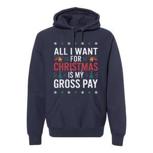 All I Want For Christmas Is My Gross Pay Funny Christmas Premium Hoodie