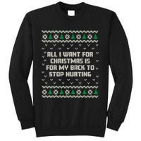 All I Want Is My Back To Stop Hurting Funny Christmas Sweatshirt Sweatshirt