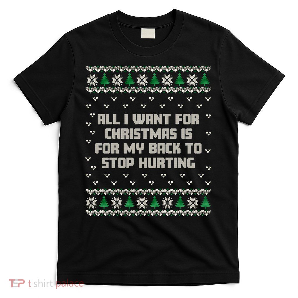 All I Want Is My Back To Stop Hurting Funny Christmas Sweatshirt T-Shirt