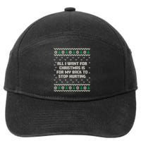 All I Want Is My Back To Stop Hurting Funny Christmas Sweatshirt 7-Panel Snapback Hat