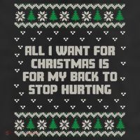 All I Want Is My Back To Stop Hurting Funny Christmas Sweatshirt 11oz C Handle Ceramic Mug