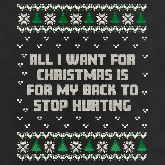 All I Want Is My Back To Stop Hurting Funny Christmas Sweatshirt 15oz Campfire Ceramic Mug