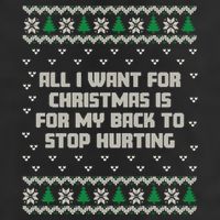 All I Want Is My Back To Stop Hurting Funny Christmas Sweatshirt Beanie