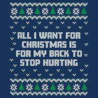 All I Want Is My Back To Stop Hurting Funny Christmas Sweatshirt Infant Baby Jersey Bodysuit