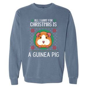 All I Want For Christmas Is A Guinea Pig Funny Xmas Sweater Gift Garment-Dyed Sweatshirt