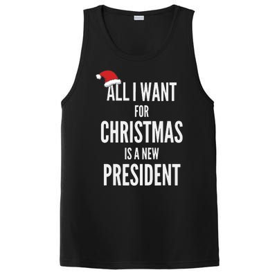 All I Want For Christmas Is A New President Santa Hat PosiCharge Competitor Tank