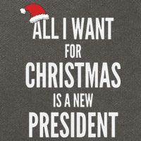 All I Want For Christmas Is A New President Santa Hat Cotton Canvas Backpack